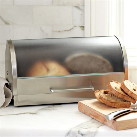 Stainless Steel Bread Box And Canister Set 